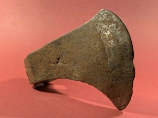 SCARCE ANCIENT VIKING NORSE IRON BEARDED AXE HEAD BATTLE RELIC CIRCA 900 - 1000AD 7