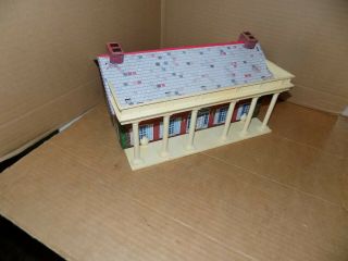 Marx Battle Of The Blue,  And Gray Play Set Tin Mansion Complete With Portico