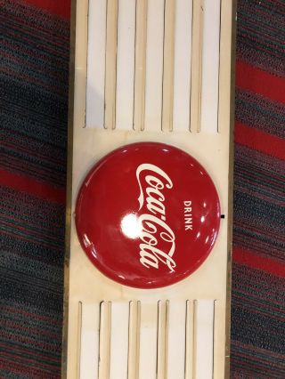 1950’s Coca - Cola Menu Sign Button Vintage Rare Antique Sprite Boy Tin 12