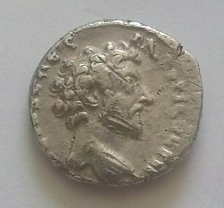 Rare ancient Roman silver coin denarius Marcus Aurelius,  Caesar 139 - 161AD Virtus 3