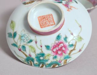 A WONDERFUL ANTIQUE CHINESE STRAITS NYONYA NONYA PORCELAIN RICE BOWL & COVER 1 5