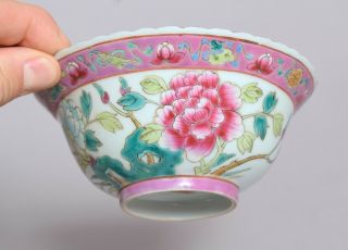 A WONDERFUL ANTIQUE CHINESE STRAITS NYONYA NONYA PORCELAIN RICE BOWL & COVER 1 6