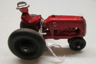 Vintage Cast Iron Tractor With Wooden Wheels All