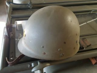 WWII Airborne Helmet Liner Named 82nd 101st M1 507th pir 7