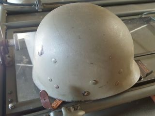 WWII Airborne Helmet Liner Named 82nd 101st M1 507th pir 8