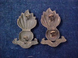 Orig WW1 Officers Collar Badges 