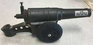 Vintage 1957 Premier Big Bang Cannon Carbide Cast Iron Conestoga Toy 1100x20