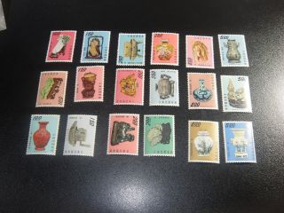 China Taiwan 1968 Sc 1550 - 55,  1592 - 97,  1640 - 45 Museum Ancient Set Hinged