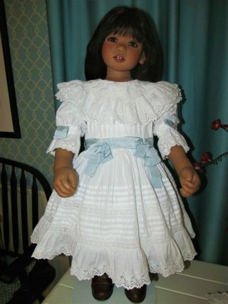 Annette Himstedt SETINA.  Gorgeous Doll and the antique outfit is from Paris 11