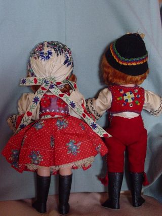IDEAL VINTAGE COMPOSITION IDEAL GINGER SHIRLEY TEMPLE DOLL PAIR RARE COSTUME 2