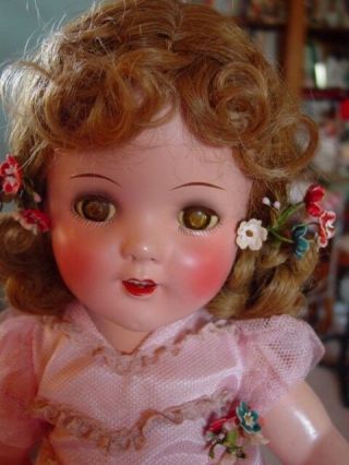 IDEAL VINTAGE COMPOSITION IDEAL GINGER SHIRLEY TEMPLE DOLL PAIR RARE COSTUME 8