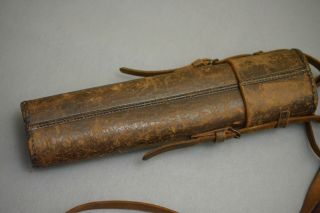 WWII WW2 German K98 Rifle Sniper Scope Carry Brown Case W/ A.  K.  Strap 4