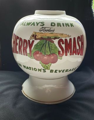 Antique Advertising Fowler ' s Cherry Smash Soda Fountain Syrup Dispenser 5