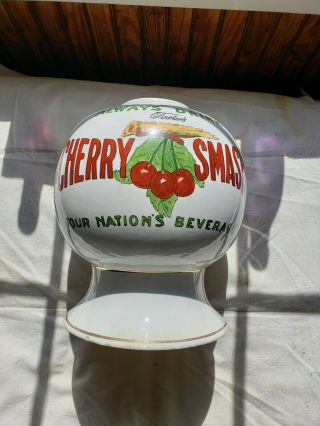 Antique Advertising Fowler ' s Cherry Smash Soda Fountain Syrup Dispenser 6