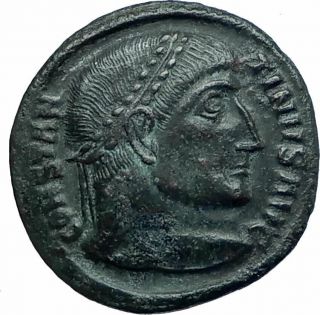 Constantine I The Great 320ad Ancient Roman Coin Wreath Of Victory I78613
