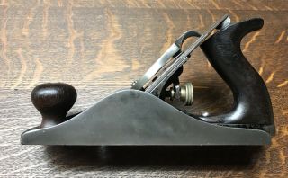 Ultra Rare Vintage Stanley Bailey 4 1/2 H Hand Plane Heavy Smoothing Antique 3