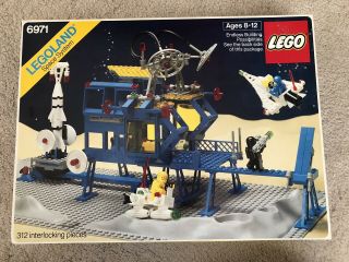 Vintage Rare Legoland 6971 Space System Inter - Galactic Command Base Mib