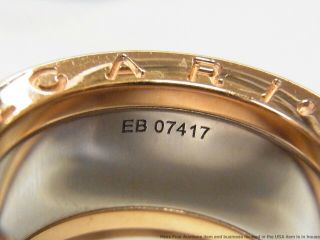 Bulgari 18k Rose Gold Steel Ring Anish Kapoor Fashion Ultra Wide Band 8 6