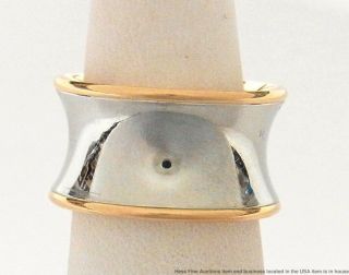 Bulgari 18k Rose Gold Steel Ring Anish Kapoor Fashion Ultra Wide Band 8 8