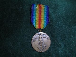 World War One Belgium Victory Medal With Ribbon