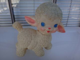 Vintage Sun Rubber Lamb Baby Sheep Squeaky Squeaker Toy