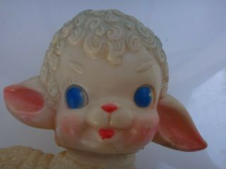 Vintage Sun Rubber Lamb Baby Sheep Squeaky Squeaker Toy 7