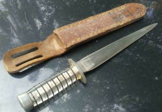 Ww2 Us Theater Made Fighting Knife With Navajo Symbols