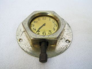 Antique Early Time Only Car Clock.