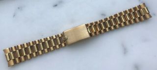 Vintage Rolex 20mm 18k Gold President Bracelet 1802 1803 1804 1601 1600