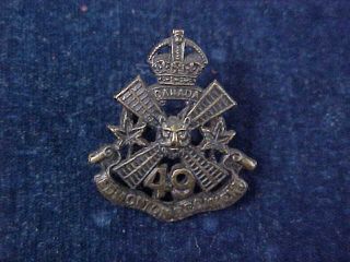 Orig Ww1 Collar Badge 49th Battalion Edmonton Regiment Jr Gaunt London
