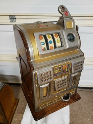 Antique Jennings Gold Award Slot Machine Vintage Penny One Cent 2