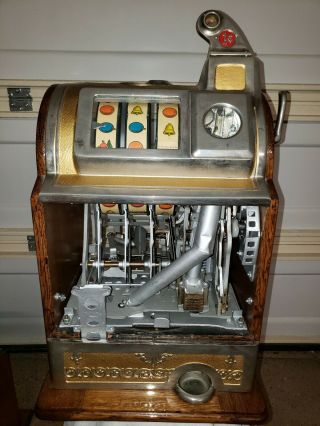 Antique Jennings Gold Award Slot Machine Vintage Penny One Cent 6