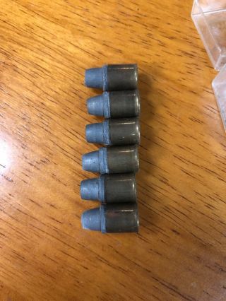 SIX VINTAGE NICHOLS STALLION 38 CAP CARTRIDGES PLASTIC CASE - UNIQUE 3