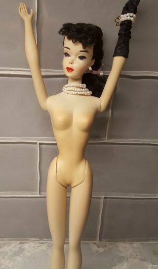 Vintage Barbie ponytail 3 brunette factory braid 11