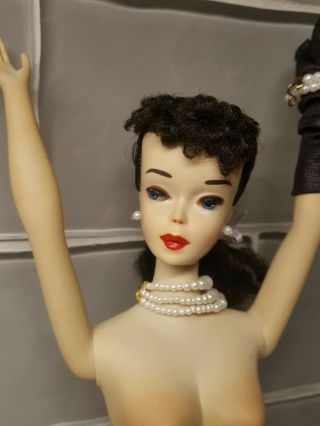 Vintage Barbie ponytail 3 brunette factory braid 12