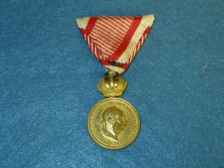 Austrian Hungarian Royal Military Bravery Medal - Signum Laudis - Ribbon