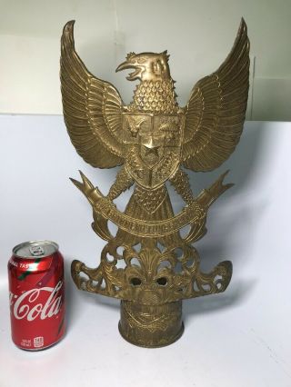 Wwii Ww2 Indonesian Trench Art Shell Artillery Carved Garuda Eagle Indonesia