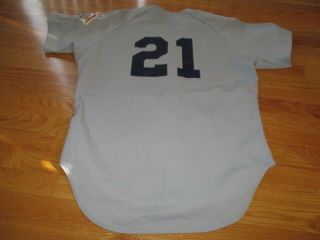 Vintage ROGER CLEMENS No.  21 BOSTON RED SOX 75th Anniversary (Size 46) Jersey 6