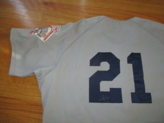 Vintage ROGER CLEMENS No.  21 BOSTON RED SOX 75th Anniversary (Size 46) Jersey 7