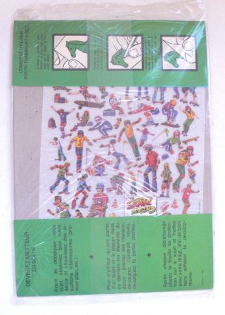 Vintage 1970 ' s Decalco Sports SKATEBOARD SKATE BOARD Rub - Ons Transfer Stickers 2