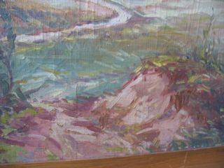 Vtg Oil painting canvas OOC Jan Rafael Schuster 1888 - 1981 Impressionist landscap 6