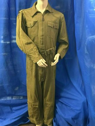 Vintage Wwii Usaaf Us Army Air Force Air Corps Summer Flight Suit (an 6550) 42