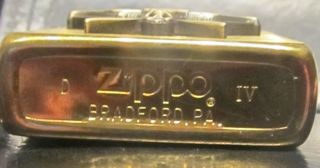 VINTAGE ZIPPO Brass MARLBORO LONGHORN BULL HEAD Cigarette Lighter 4