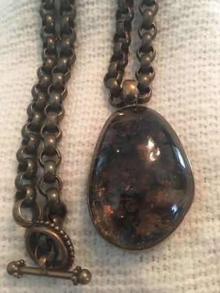 Fabulous Vintage Stephen Dweck Signed Marked Dated Pendant & Toggle Necklace