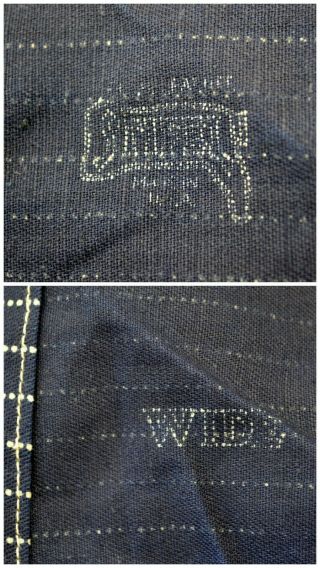 Vtg Stifel Wabash Stripe Boot Stamp Fabric Railroad Coverall Playsuit Deadstock 2