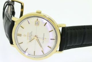 Omega Constellation 168004 vintage Gold capped SS automatic men ' s watch w/ date 2