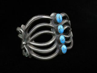 Navajo Bracelet - Tufa Cast with Burnham Turquoise 3