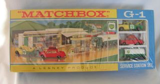 Vintage Matchbox G - 1 SERVICE STATION SET NMiB Orig Cellophane & Cardboard Sleeve 3