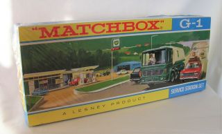 Vintage Matchbox G - 1 SERVICE STATION SET NMiB Orig Cellophane & Cardboard Sleeve 5