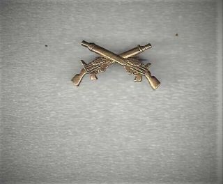 Rare Wwi Sweetheart Pin Us Army Machine Gunner Crossed Early Tommy Machine Guns